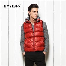 BOSIBIO2013秋冬发布会男式棉衣马甲连带帽马甲加厚新款时尚