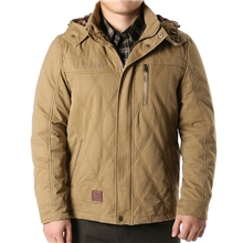 2013冬季新款正品战地吉普男士外套AFSJEEP可脱卸帽加厚男棉衣