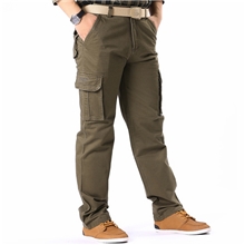 2013秋冬新款正品战地吉普男士多袋工装裤休闲纯棉宽松男裤子