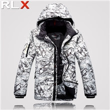 RLX专柜正品碎花暗纹加厚防水加大码男装羽绒服外套羽绒衣男