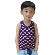 2013厂家直销儿童全棉印花背心螺纹工字背心夏款背心打底背心