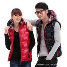 厂家直销秋冬韩版马甲男装连帽羽绒棉男马甲情侣棉马夹批发