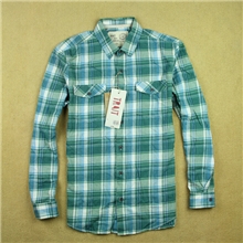 (已售罄)外贸原单品牌男装秋装长袖时尚休闲纯棉格子衬衫
