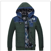 男装冬装连帽棉衣休闲户外加绒保暖防风英伦风时尚加厚棉衣