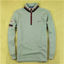 2013秋装陆迪品牌男装秋服长袖立领半拉链休闲T恤衫服装批发