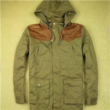 专柜品牌男装秋冬装长袖洗水棉料连帽拉链外套休闲夹克外套