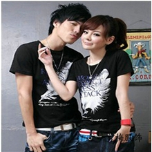 羽毛2013新款厂家批发情侣装短袖情侣T恤夏装男女装厂家批发