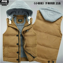 小爸爸同款羽绒马甲AFSJEEP男士休闲马甲外套90高绒