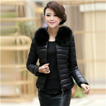 2013冬款女士短款大毛领羽绒棉衣韩版修身潮外套正品糖果色