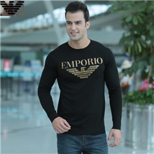 2013韩文阿玛尼男士长袖t恤印花男t恤圆领男装体恤正品时尚长袖