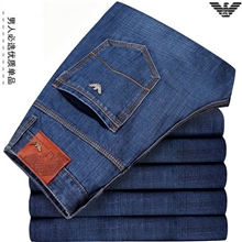 供应专柜韩文阿玛尼男式牛仔裤秋冬季款长裤男士直筒牛仔裤特价