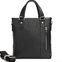 韩文阿玛尼男包头层压花牛皮包格纹单肩斜挎包手提公文包