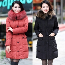 哥弟羽绒服女修身加厚女士羽绒服中长款保暖外套女装羽绒服批发