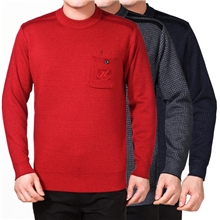 供应恒源祥正品男士羊绒衫圆领羊毛衫套头加厚保暖毛衣男式针织衫