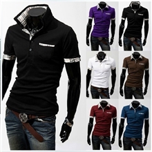 热销万件夏装爆款外贸男装速卖通热卖款时尚短袖保罗衫POLO衫Q01