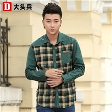 2013秋季新款男装批发男士衬衫长袖修身韩版格子潮流男式衬衣