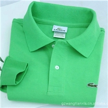 爆款男式/女式纯棉t恤长袖t恤全棉POLO衫大量批发