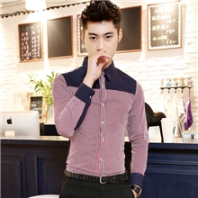 2013秋冬新款韩版休闲修身长袖品牌衬衫批发