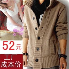 万件现货当天发货男秋冬毛衣加厚开衫外套毛衣男士休闲毛衣