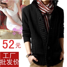 男毛衣针织衫男秋冬衣服男开衫外套男装秋冬男保暖一件代发