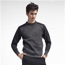 厂家直销冬装中老年男士加厚毛衣男式半高领花纹羊毛衫热销