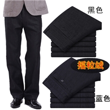 男式休闲裤加绒裤子男式休闲裤加厚直筒裤牛仔裤加绒休闲裤男厚款