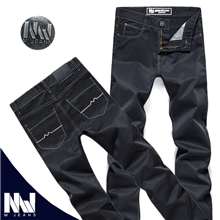 批发新款美邦黑色牛仔裤男士直筒牛仔裤男装修身男裤代理W128