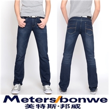 批发新款正品美邦男式韩版修身直筒牛仔裤男M邦直筒裤代发A309