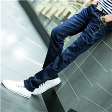 一件代发免费代理韩版男士牛仔裤牛仔小脚裤男式修身牛仔