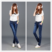 广州批发时尚韩版修身哈伦裤女裤供应哈伦牛仔裤女