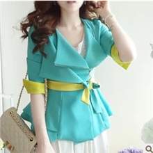 2013秋款新品韩国修身七分袖短外套西服876#