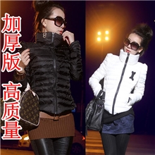 2013新款韩版高领起肩短款修身感羽绒棉衣棉服外套女1871