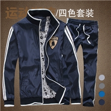 2013秋冬运动套装绣标立领休闲套装男运动服时尚韩版套装