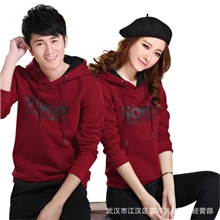 秋冬新品情侣款运动休闲套装男女韩版显瘦抓绒卫衣两件套保暖透气