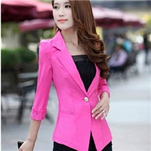 韩版女装2013新款小西服女糖果色七分袖小外套西装MTI2aTd1bQ