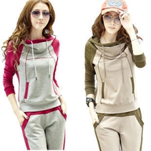 2013韩版新款时尚女运动服卫衣休闲套装秋運動套装班服