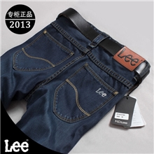 2013LEE爆款深蓝韩版修身直筒牛仔裤男批发男士牛仔裤6168