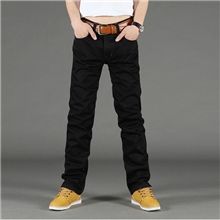 一手货源秋冬男式牛仔裤韩版牛仔裤男批发黑色修身款815