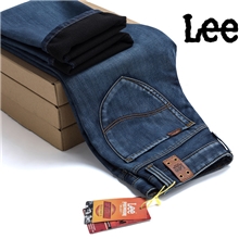 新塘批发高端商务休闲男式牛仔裤外贸原单lee加绒加厚男裤G3759