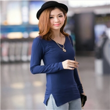 2013秋装新款女装修身显瘦性感V领长袖打底衫T恤莫代尔棉爆款