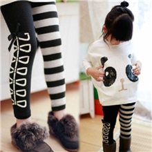 时尚小衣C2013春秋新款女童条纹打底裤女童装批发
