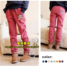 秋冬季韩版女装女式加厚抓绒休闲卫裤女士宽松保暖小脚运动裤