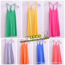 春季韩版女装女士莫代尔中长款y字吊带背心女式打底背心批发