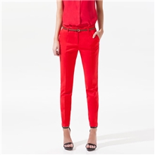 特价2013欧美风新款全棉女款外贸女裤休闲裤铅笔裤送腰带8543