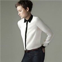 ASDS现货批发女士撞色工装衬衫女式衬衫7992