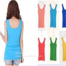 秋新款女款纯棉前后U领背心打底吊带小背心