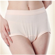 【厂价直销】抗菌罗纹弹力内裤高腰三角裤（代40666）女士内裤