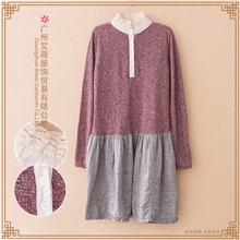 秋冬装新长袖连衣裙厂家批发外贸女装短裙子森女系森系森林系日系