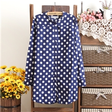 【2013秋装新品】newsunny原单森系小波点米色立领长袖打底衬衫