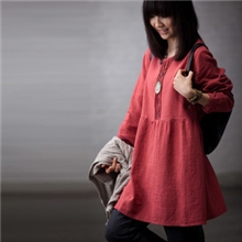2013年秋冬甜美日单森女系圆领后领开扣女衬衫宽松娃娃装连衣裙
